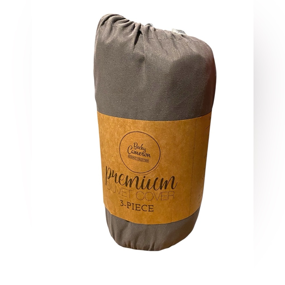 NEW BECKY CAMERON Premium 3 Piece Duvet Set Bedding Full/Queen Size Soft GRAY